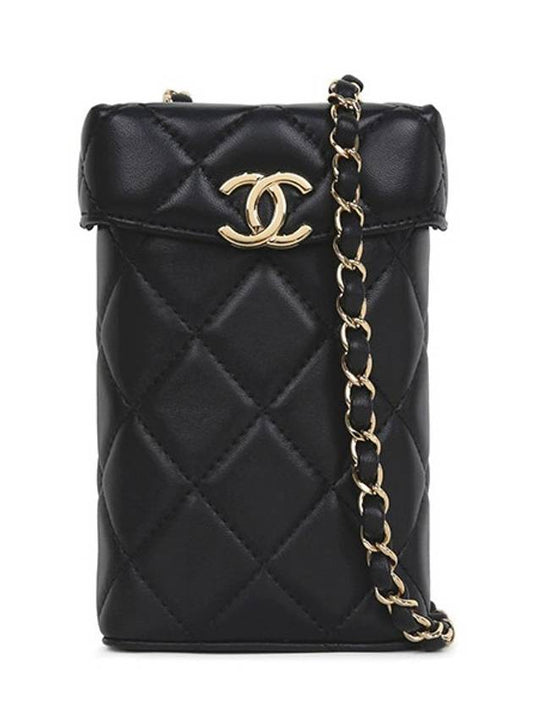 Black gold box mini chain bag AS2876 - CHANEL - BALAAN 1