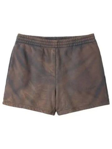 Tie Dye Pattern Shorts Pants Brown - OFF WHITE - BALAAN 1
