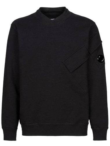 Men's Diagonal Wappen Sweatshirt Black - CP COMPANY - BALAAN 1