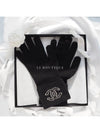 CC Logo Cashmere Knit Gloves Unisex Black AA9264 - CHANEL - BALAAN 1