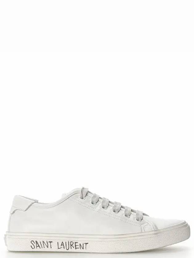 Malibu Logo Low Top Sneakers White - SAINT LAURENT - BALAAN 2