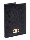 Gancini Card Wallet Black - SALVATORE FERRAGAMO - BALAAN 4