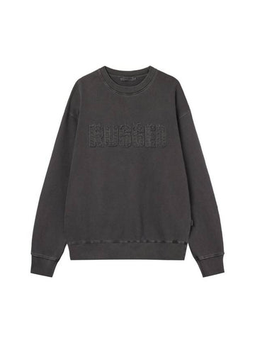 Pigment Dyed Crew Neck Sweatshirt Charcoal - HARDGEAR APPAREL - BALAAN 1