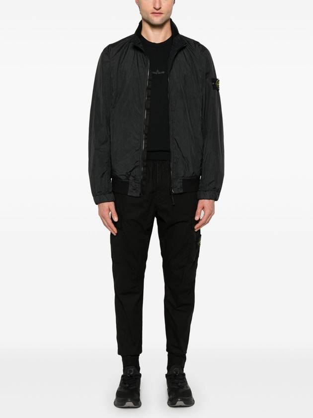 Crinkle Reps Wappen Bomber Jacket Black - STONE ISLAND - BALAAN 3