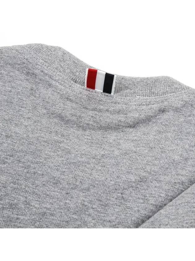 4 Bar Loopback Jersey Sweatshirt Light Grey - THOM BROWNE - BALAAN 7