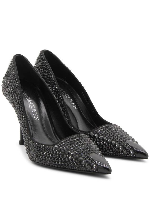 23 fw Black Silk Viscose Blend Punk Pumps 766886W4X251069 B0480757672 - ALEXANDER MCQUEEN - BALAAN 1