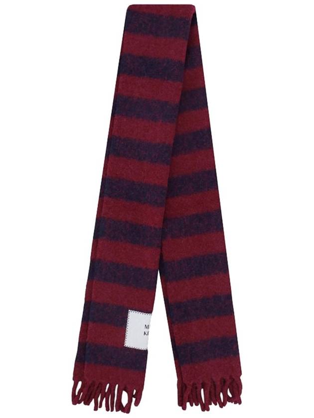 Rugby Stripe Muffler Red - MAISON KITSUNE - BALAAN 3