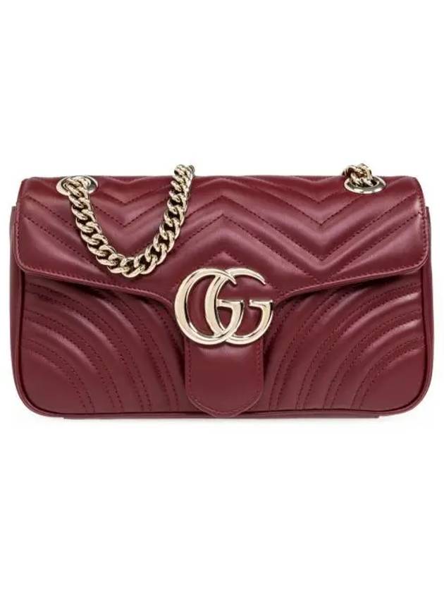 GG Marmont Small Leather Shoulder Bag Red - GUCCI - BALAAN 2