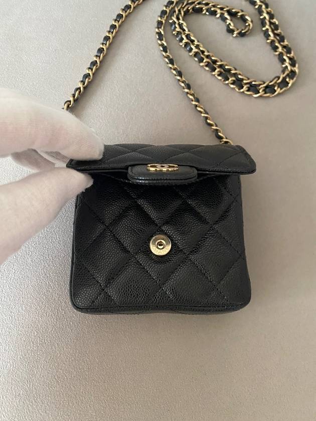 Classic chain mini bag snap caviar black gold AP3259 - CHANEL - BALAAN 7