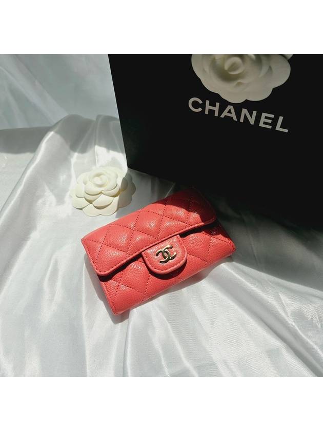 Classic Tok Card Wallet Pink Coral AP0214 - CHANEL - BALAAN 7