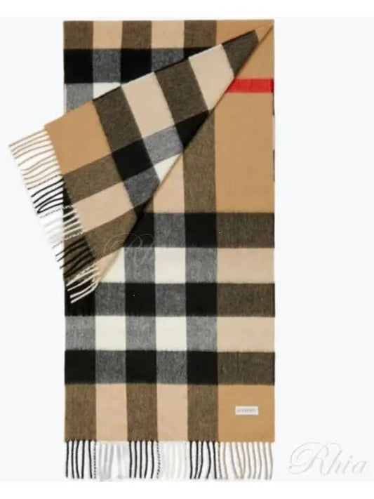 Classic Check Cashmere Muffler Beige - BURBERRY - BALAAN 2