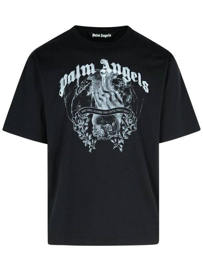 Statement Pencil Short Sleeve T-Shirt Black - PALM ANGELS - BALAAN 2