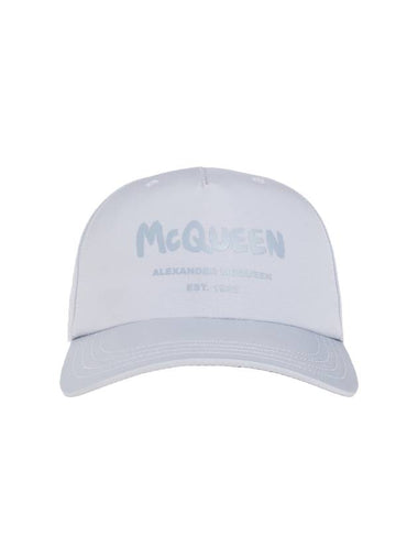 Graffiti Logo Printing Ball Cap Light Blue - ALEXANDER MCQUEEN - BALAAN 1