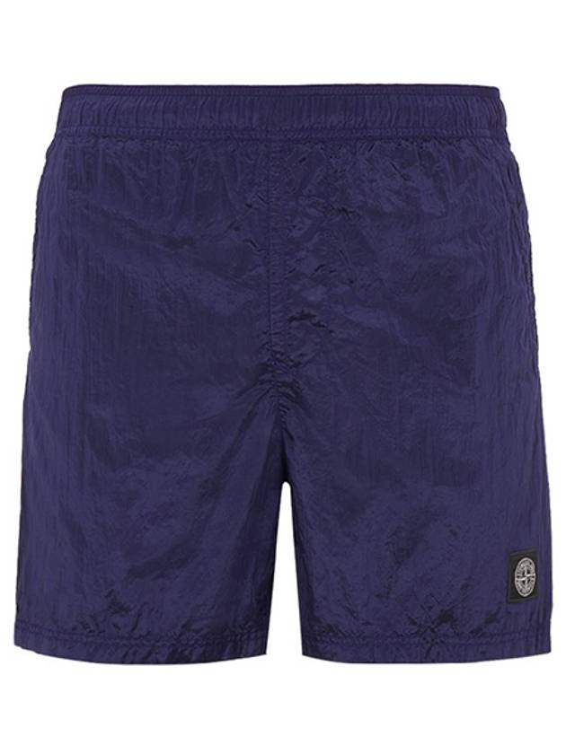 Men's Logo Patch Nylon Metal Swim Shorts Royal Blue - STONE ISLAND - BALAAN 2