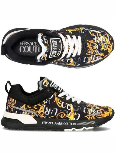 Jean Couture 76YA3SA1 ZS654 G89 Baroque Printing Men's Low Top Sneakers 992468 - VERSACE - BALAAN 1