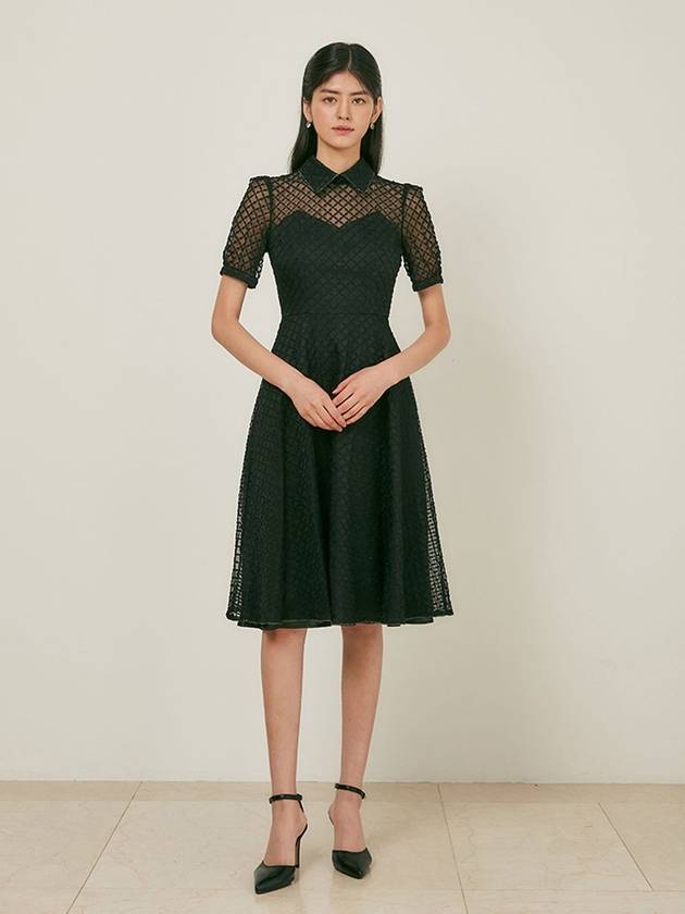 Agnes Short Sleeve Midi Dress Black - AME - BALAAN 2