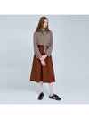 A line volume long skirt cotton 100 brown 0123 - VOYONN - BALAAN 3