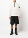 Brushed Cotton Half Zip-Up Sweatshirt Plaster - STONE ISLAND - BALAAN 3