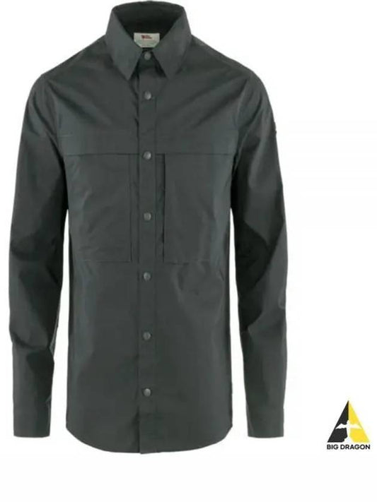 Men s Abisko Trail Long Sleeve Shirt 12600194030 LS M - FJALL RAVEN - BALAAN 1