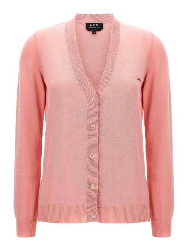 Bella Logo Embroidery Cardigan Pink - A.P.C. - BALAAN 2