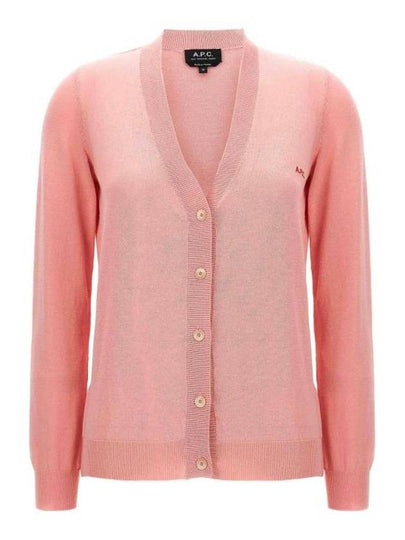 Bella Logo Embroidery Cardigan Pink - A.P.C. - BALAAN 2