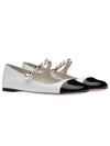 Miu Miu Patent Leather Ballerina Flats Black White - MIU MIU - BALAAN 2