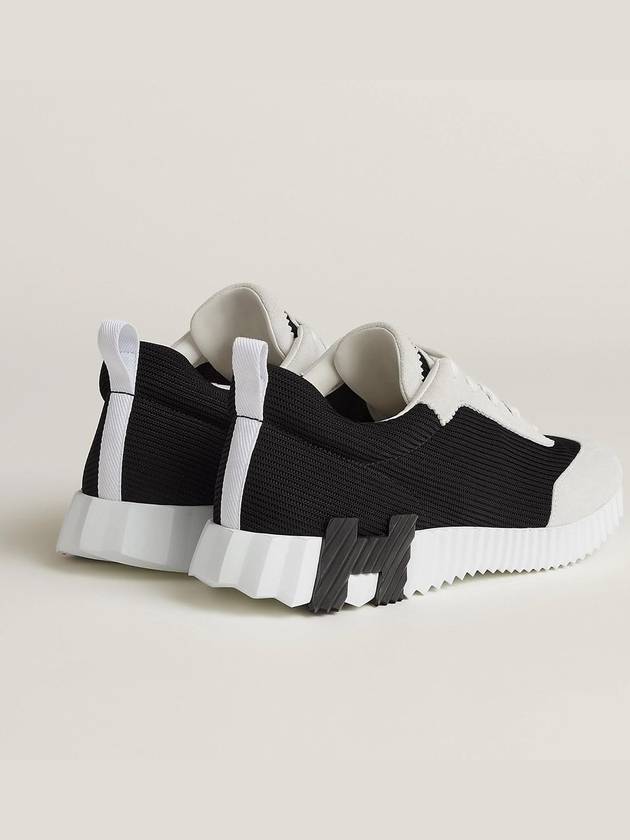 Bouncing Sneakers Mesh Suede Goatskin & Noir Blanc - HERMES - BALAAN 6