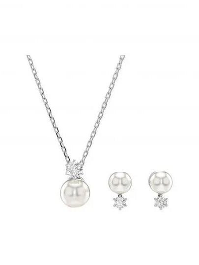 Matrix Pendant Necklace Set Silver - SWAROVSKI - BALAAN 2