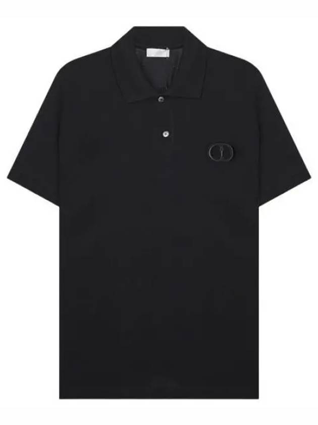 CD Icon Cotton Polo Shirt Black - DIOR - BALAAN 2