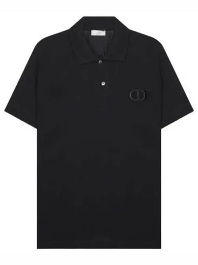 CD Icon Cotton Polo Shirt Black - DIOR - BALAAN 2