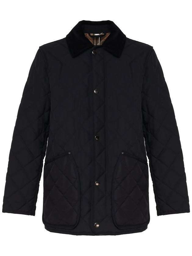 Long Sleeved Quilted Jacket Black - BURBERRY - BALAAN 2