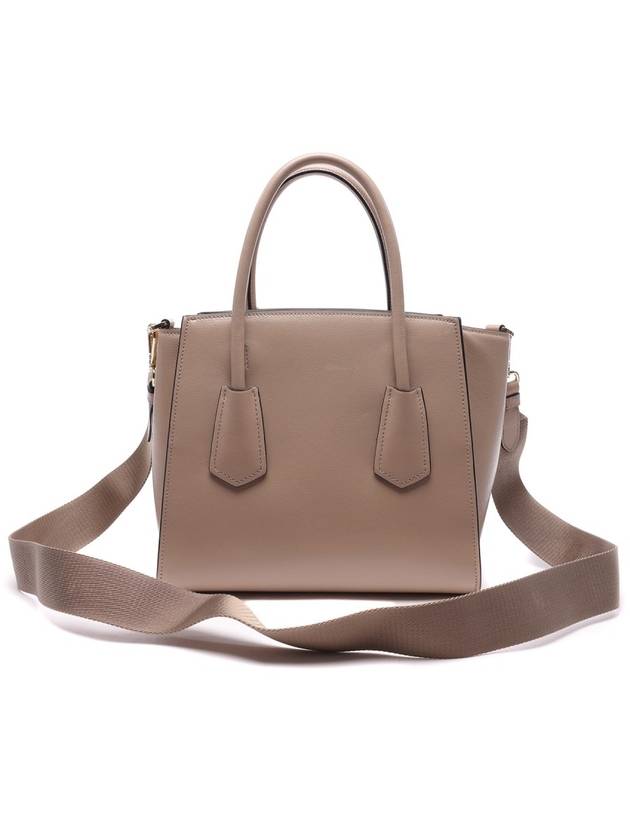 Gold Logo Grace Calfskin Tote Bag Pink - PRADA - BALAAN 5