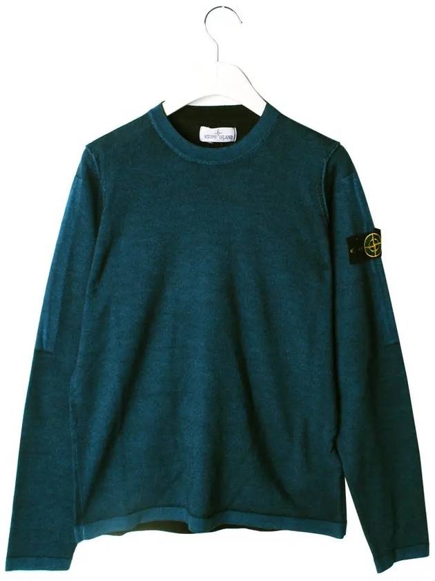 Kids Women s Wappen Embroidery Knit Blue 7116513A3 V0023 - STONE ISLAND - BALAAN 2