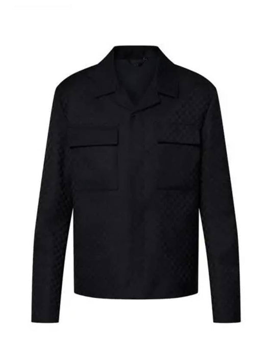 Horsebit open collar wool overshirt 1AFVND - LOUIS VUITTON - BALAAN 1