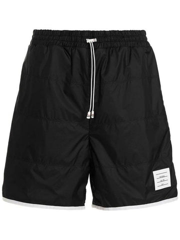 Ripstop Jersey Lining Track Shorts Navy - THOM BROWNE - BALAAN 1