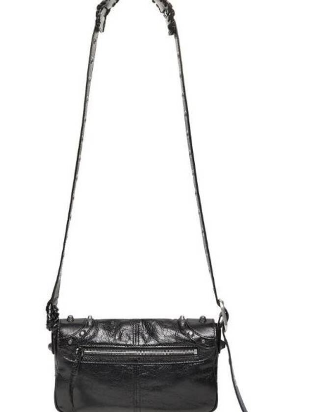 Zipper Stud Arena Lambskin Shoulder Bag Black - BALENCIAGA - BALAAN 4