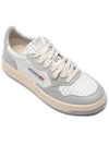 Men's Medalist Low Leather Sneakers Grey White - AUTRY - BALAAN 4