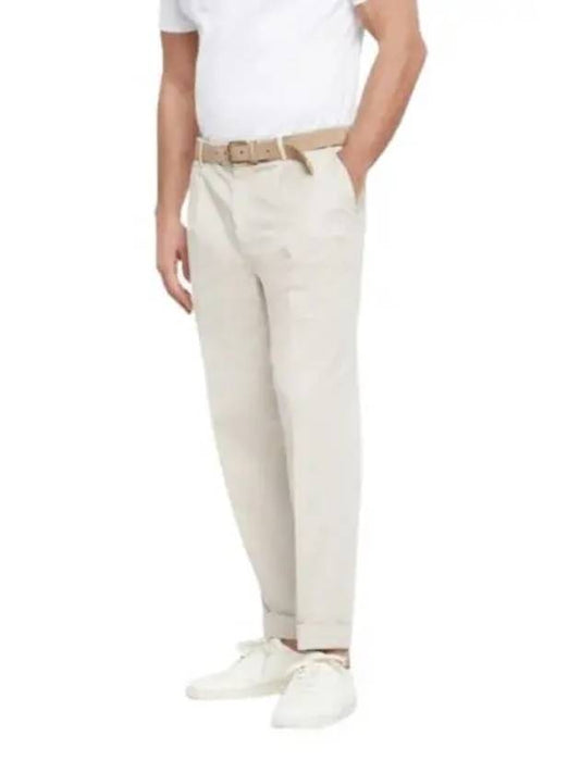 Lace Sure Fit Cotton Straight Pants Light Beige - BRUNELLO CUCINELLI - BALAAN 2