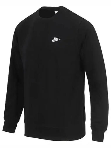 Club French Terry Crew Sweatshirt Black - NIKE - BALAAN 1