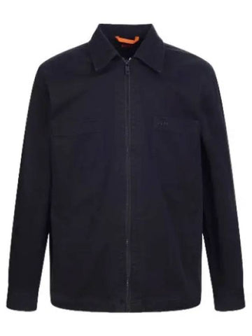 Boss washed cotton zip up work jacket shirt - HUGO BOSS - BALAAN 1