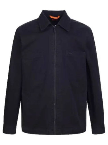 Boss washed cotton zip up work jacket shirt - HUGO BOSS - BALAAN 1