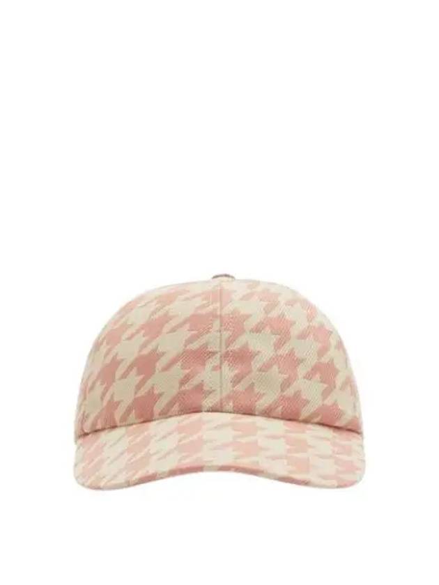 Houndstooth Base Ball Cap Pink - BURBERRY - BALAAN 2