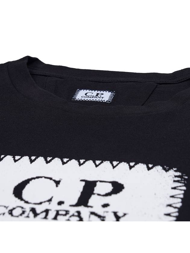 30/1 Jersey Logo Long Sleeve T-Shirt Black - CP COMPANY - BALAAN 5