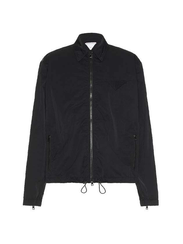 Triangle Pocket Nylon Zip Up Jacket Black - BOTTEGA VENETA - BALAAN 1