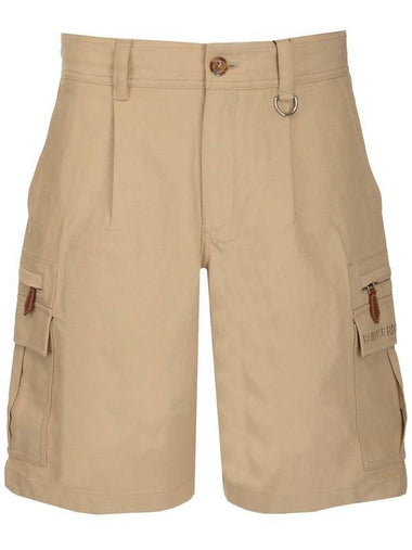 Logo Pocket Embroidery Bermuda Shorts Beige - BURBERRY - BALAAN 1