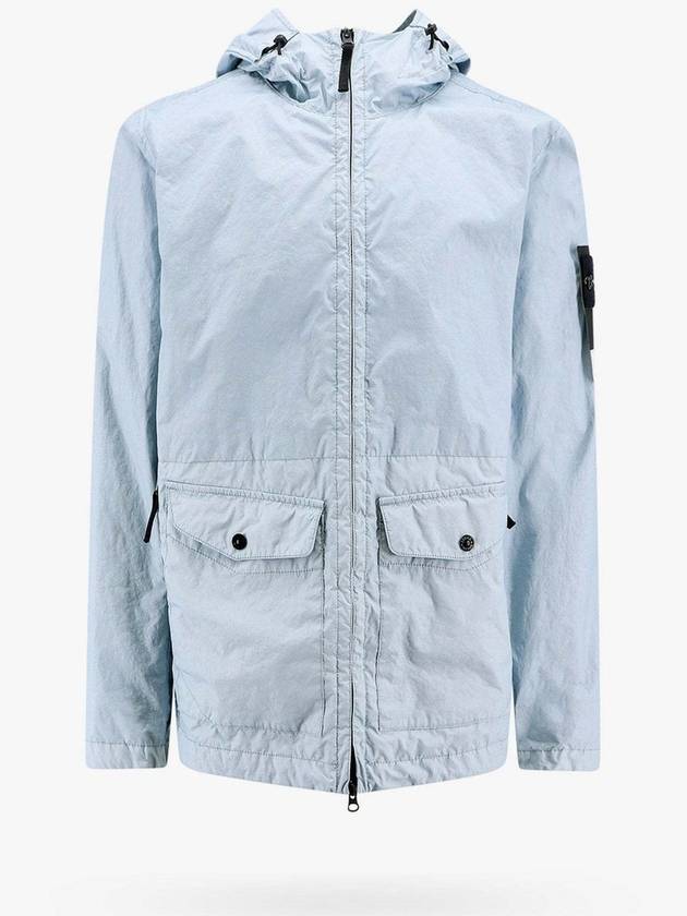 Membrana 3L TC Hooded Jacket Sky Blue - STONE ISLAND - BALAAN 2