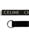 Medium Double Ring Jacquard Leather Belt Black - CELINE - BALAAN 4