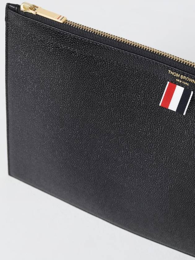 Medium Document Holder Clutch Bag Black - THOM BROWNE - BALAAN 4