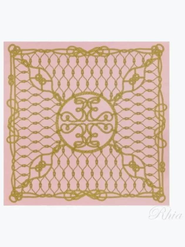 Rope Logo Silk Neckerchief Pink - TORY BURCH - BALAAN 2