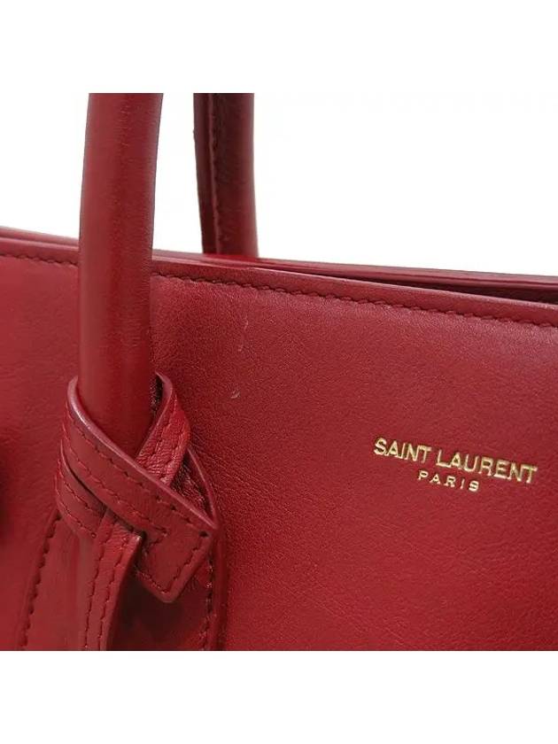 YSL Yip 324823 Red Color MINI SAC JOUR De Tote Bag Shoulder Strap - SAINT LAURENT - BALAAN 4